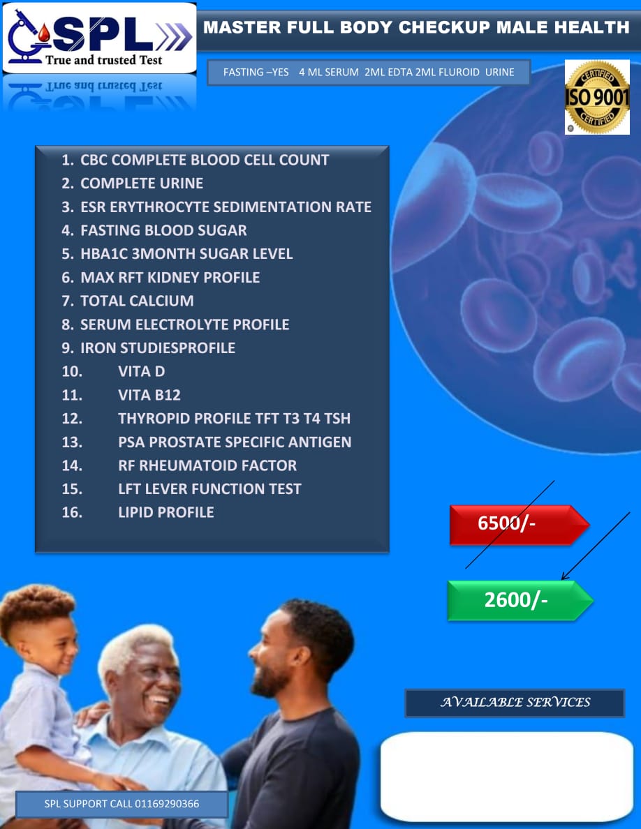 MASTER FULL BODY CHECKUP MALE HEALTH COMPLETE