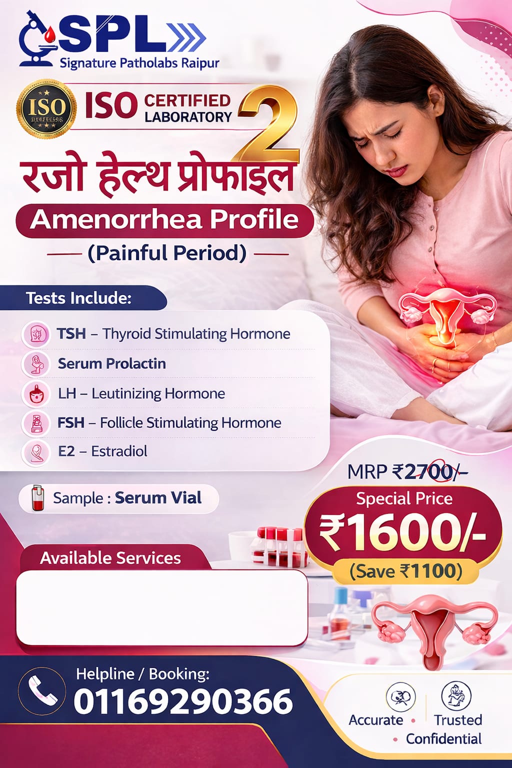 SPL  AMENORRHEA PROFILE (PAINFUL PERIOD ) -- 2
