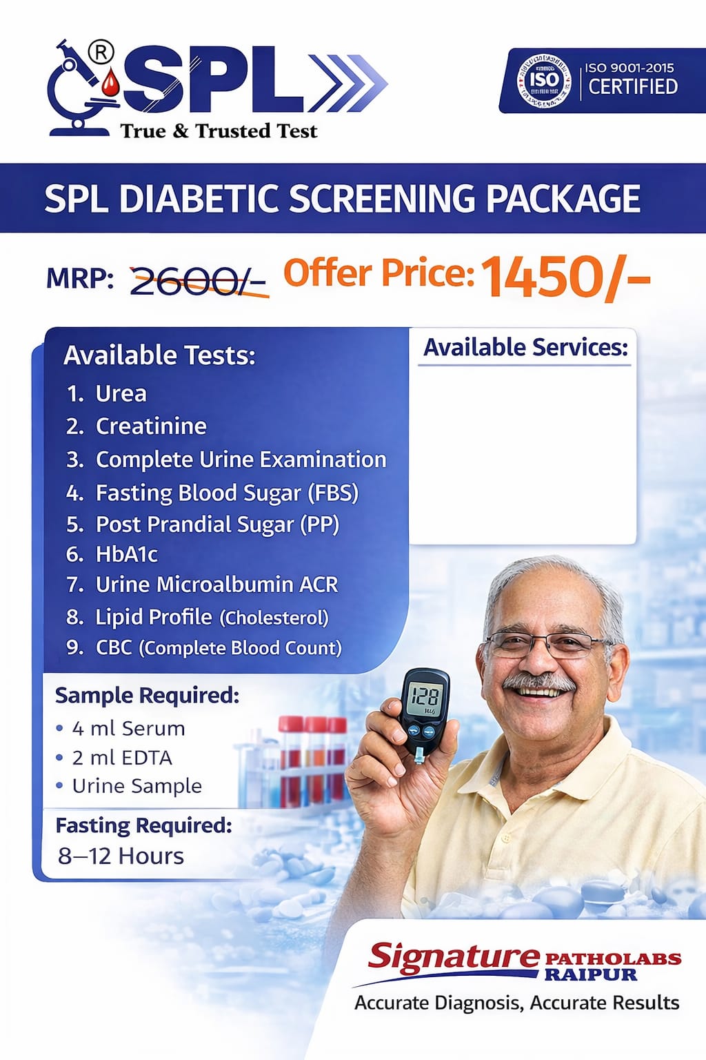 SPL Diabetic screening package